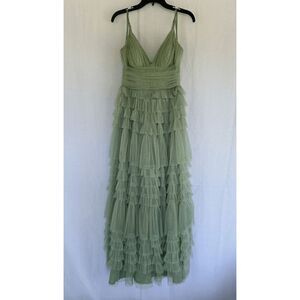 B. Darlin Prom/Formal/Bridesmaid Dress, Size 9/10 Sage Green, Tulle, Flowy